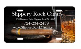 Slippery Rock Cigars License Plate