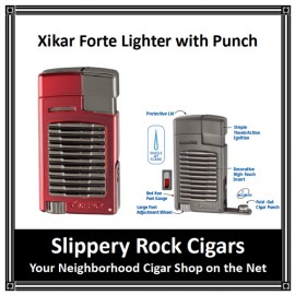 Forte with Punch Single Jet Flame Daytona Red Cigar Lighter